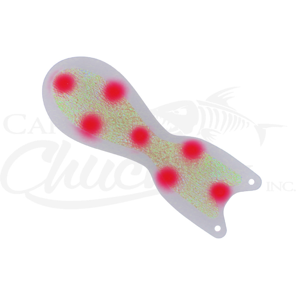 Spindoctor 8 Inch White- Pink Dots Coho